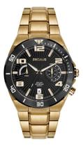 Relógio Seculus Solar Masculino Dourado E Preto 77341gpsvha2 Dourado Preto Preto