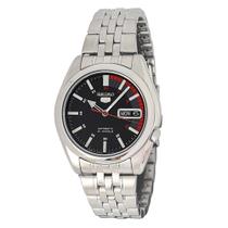 Relógio SEIKO Series 5 com mostrador preto automático para homens SNK375J1 Relógio SEIKO Series 5 com mostrador preto automático para homens SNK375J1
