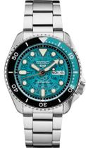 Relógio SEIKO SRPJ45 5 Sports Automatic para homens com mostrador azul-petróleo