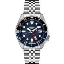Relógio Seiko SSK003 Automatic 5 Sports para homens com mostrador azul