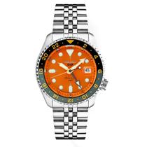 Relógio Seiko SSK005 Automatic 5 Sports para homens com mostrador laranja
