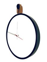 Relogio Short Preto Alça Caramelo Mostrador Branco 40 Cm