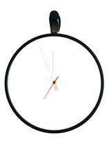 Relogio Short Strip Preto Alça Preta/ Branco Perfurado 40Cm