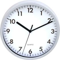 Relógio Silencioso De Parede Branco 25cm Ponteiro Contínuo