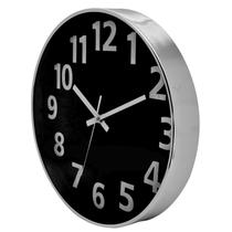 Relógio Silencioso De Parede Prata 25cm Ponteiro Contínuo - Yazi