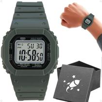 Relogio Silicone Criança Digital Menino Infantil + Caixa Cinza Esportivo Criança Quadrado Presente Relogio Silicone Criança Digital Menino Infantil + Caixa Cinza Esportivo Criança Quadrado Presente