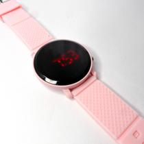 Relógio silicone feminino LED digital redondo básico - Filó Modas