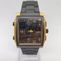 Relógio Skmei 1274 Resistente a Água Retangular Preto Cor:Preto com Dourado Relógio Skmei 1274 Resistente a Água Retangular Preto Cor:Preto com Dourado