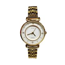 Relógio Skmei 1330 Pequeno Dourado Branco Resistente Água