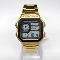 Relógio Skmei 1335 Dourado Quadrado Resistente a Água