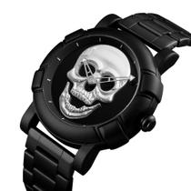 Relógio Skmei 9178 Caveira Crânio 3D Skull Esportivo Luxo Nf