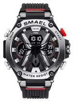 Relógio Smael 8087 Masculino Tático Militar Preto/prata