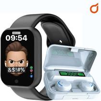 Relógio Smart Digital D20 Masculino/feminino + Fone F9 S/fio