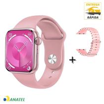 Relógio Smart watch 9 Inteligente GS9 Mini com 2 Pulseiras Tela Infinita