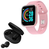 Relógio Smart Watch Digital D20 Masculino / Feminino + Fone Bluetooth