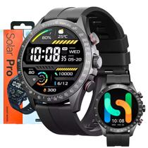 Relógio Smart Watch Haylou Solar Pro Android iOS Redondo Militar Resistente 2ATM Amoled Faz Ligação