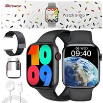 Relogio Smart Watch Serie 9 W29 Pro Lançamento Nfc Faz Recebe Ligaçoes Kit C/Pulseira e Pelicula