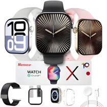 Relógio Smart Watch W10 Original Microwear Lançamento 2025 Tela Oled ChatGpt Serie 10 Nfc Gps