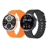 Relógio Smartwatch 2 Pulseiras Ultra Se Mini Série 10 Amoled Microwear Redondo GPS NFC Chamadas Relógio Smartwatch 2 Pulseiras Ultra Se Mini Série 10 Amoled Microwear Redondo GPS NFC Chamadas