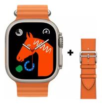 Relógio Smartwatch Amax Ultra Laranja Tela 2.02' 49mm com 2 pulseiras