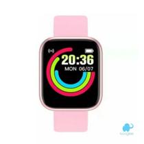 Relógio Smartwatch Android Ios Inteligente D20 Bluetooth Rose pulseira Rosa