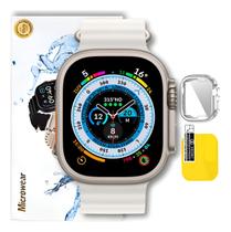 Relogio Smartwatch Branco Feminino Ultra 4 Para Samsung Android e IOS