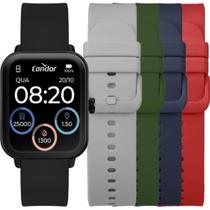 Relógio Smartwatch Condor Ref: Cosmart1ak/8p Black 5 Pulseiras Relógio Smartwatch Condor Ref: Cosmart1ak/8p Black 5 Pulseiras