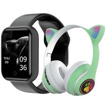 Relógio Smartwatch Digital D20 Masculino/Feminino + Fone Cat