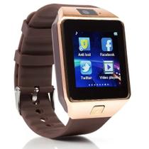 Relogio SmartWatch DZ09 Camera Celular Chip Cartao Musica Android E Ios - Dourado - Smart Bracelet