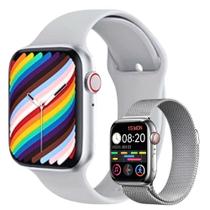 Relogio Smartwatch Feminino Masculino Prata Cinza Altomex 18 Relogio Smartwatch Feminino Masculino Prata Cinza Altomex 18