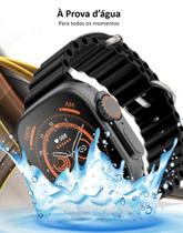 Relogio Smartwatch Feminino Preto Ultra 8 Para Samsung Android e IOS