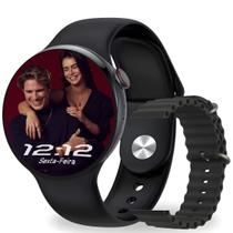Relógio Smartwatch Feminino W28 Pro Redondo Original Nfc Com Pulseira Extra