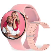 Relógio Smartwatch Feminino W28 Pro Redondo Original Nfc Com Pulseira Extra