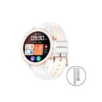 Relógio Smartwatch G Tab Gt5 Pro De 1.32 Pol Com Bluetooth Ip68 Branco Gold