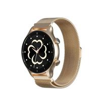 Relógio Smartwatch G Tide R1 Classic Bluetooth A Prova D'Agua Dourado