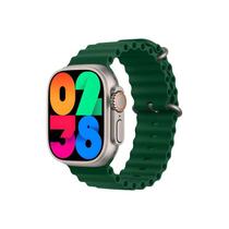 Relógio Smartwatch G Tide S2 Pro Bluetooth Pulseira Extra Verde E Prata