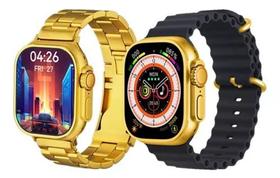 Relogio Smartwatch G9 Ultra Pro Gold Original IP67 a prova da agua NFC 49mm 3 pulseiras - G9 Gold
