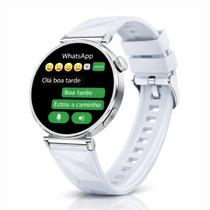 Relógio Smartwatch GT5 Mini Feminino Redondo Bluetooth Notificações Chat GPT Microwear