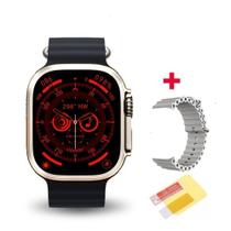 Relogio Smartwatch Hd8 Ultra Plus Bussola Nfc Baixa Foto + Mostrador Faz Chamadas