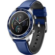 Relógio Smartwatch Huawei Honor, 5 ATM (mergulho até 50metros) + Gps, Pulseira em couro azul e silicone, Tls-b19 - Azul Profundo