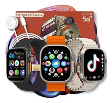 Relógio Smartwatch Hw Ultra2 Entrada Para chip 4G 2GB Ram 64gb Android Amoled 2 Cameras Wifi Android 8.1 com Play Store