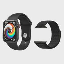 Relogio Smartwatch HW19 2 Pulseiras Android iOS Bluetooth Academia Esporte Fitness Varias Funções - SHOPPING MD