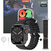 Relogio Smartwatch HW9 Ultra Max Inteligente Amoled tela 2,2 NFC Original com Pelicula Protetora - WEARFIT