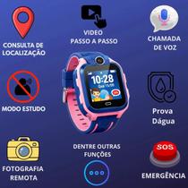 Relógio SmartWatch Infantil Com Rastreador GPS Chip e Câmera Relógio SmartWatch Infantil Com Rastreador GPS Chip e Câmera
