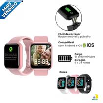 Relogio Smartwatch Inteligente D20 Pro Y68 - Rosa Relogio Smartwatch Inteligente D20 Pro Y68 - Rosa