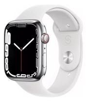 Relógio Smartwatch Inteligente GL08 Branco Memória Grande Academia Esportes e Caminhadas