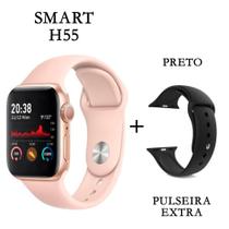 Relogio Smartwatch Inteligente H55 40mm C2/Pulseiras - Rosa