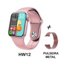 Relógio Smartwatch Inteligente Hw12 41mm Android iOS Bluetooth + Pulseira Metal Extra - Wearfit pro