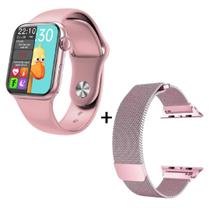 Relógio Smartwatch Inteligente Hw12 Android iOS Bluetooth Masculino E Feminino + Pulseira Metal Extra