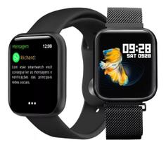 Relógio Smartwatch Inteligente T80s - Compatível com iPhone, Xiaomi, Samsung